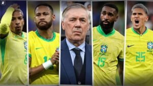 Ancelotti forma pré-lista Copa 2026 Neymar dentro Estêvão fora