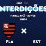 Flamengo x Estudiantes: Maracanã com interdições de trânsito nesta quarta