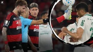 VAR expõe decisão do árbitro sobre expulsão de Carrascal em Flamengo x Palmeiras