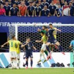 Alisson clears a threat from Scotland during a World Cup group stage match against the Brazil national team in Miami. Credits: Rafael Ribeiro/CBF