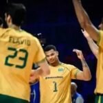 The Brazil men's national volleyball team prepares for the clash against Italy in the Nations League. Photo: Reproduction/CNN Brasil