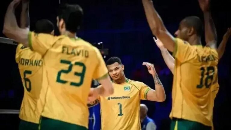 The Brazil men's national volleyball team prepares for the clash against Italy in the Nations League. Photo: Reproduction/CNN Brasil