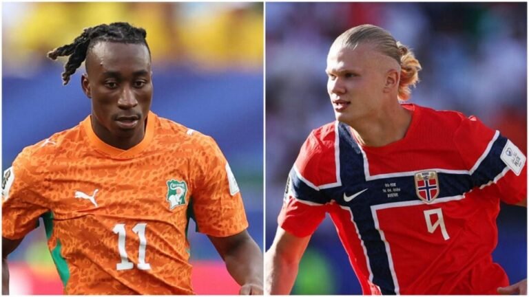 Diomande and Haaland are the key players for Ivory Coast and Norway. Photo: Reproduction/X