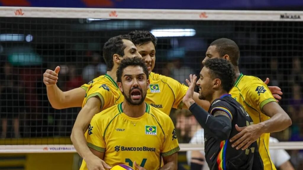 VNL Masculina: Brasil lidera com aproveitamento perfeito e Cachopa brilha