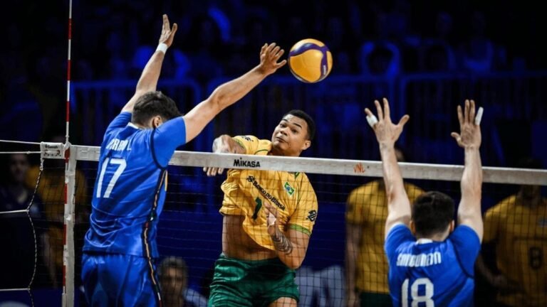 Before facing Slovenia, Brazil lost to Italy in the Volleyball Nations League. Photo: Disclosure/Volleyball Nations League 2026