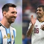 Messi and Rodri meet in the World Cup final between Argentina and Spain. Credit: Roberto Schmidt and Mauro Pimentel/AFP