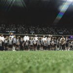 Atlético team lined up before a Brazilian Championship match. Credit: Pedro Souza / Atlético