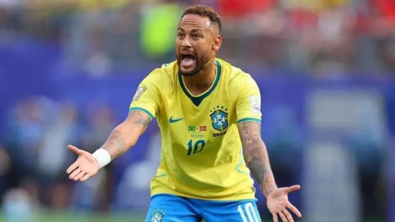 Photo: Rich Graessle/Icon Sportswire via Getty Images. Caption, According to Tim Vickery, Neymar should not have been called up for the national team