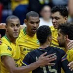 Brazil men's national volleyball team fights for qualification in the Nations League. Credit: Patricy Albuquerque/Soho/CBV