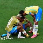 Brazilian national team players show frustration after their elimination from the 2026 World Cup. Photo: Getty Images