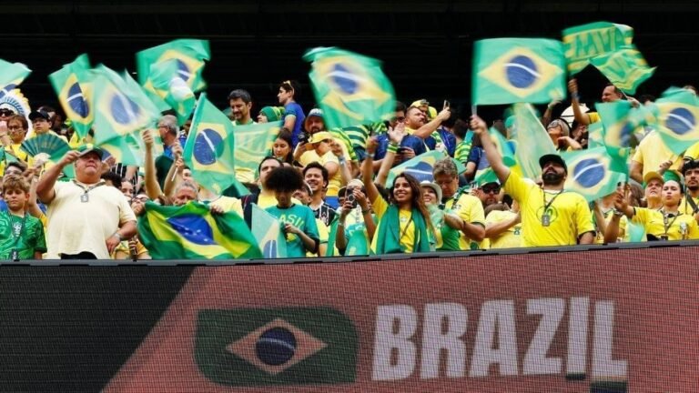 Brazil fans at the 2026 World Cup. Credit: REUTERS/Jeenah Moon