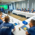 The CBF conducts training for its national referees regarding the changes to the laws of the game promoted by the IFAB. Credit: Fabio Souza / CBF
