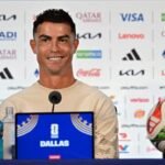 Cristiano Ronaldo at a press conference — Photo: Paul ELLIS / AFP