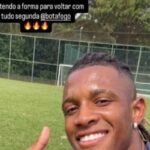 Danilo in training after participating in the World Cup • Reproduction/Instagram