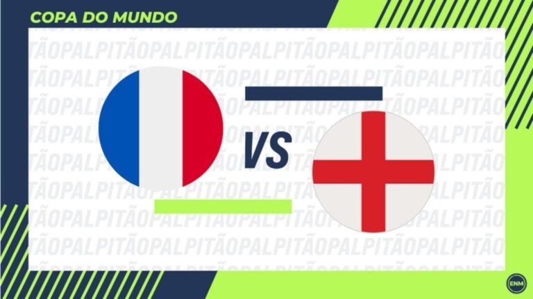 Flags of France and England, national teams competing for third place at the 2026 World Cup. Credit: ENM / Esporte News Mundo