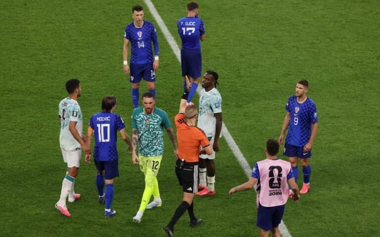Croatia's goal disallowed by referees against Portugal. Credit: Mattia Ozbot / GETTY IMAGES NORTH AMERICA / Getty Images via AFP