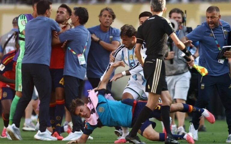 Fifa investiga confusão de jogadores de Espanha e Argentina na final da Copa