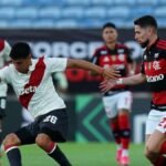 Flamengo and River Plate drew 2-2 in a friendly during the World Cup break. Credit: Reproduction / ESPN