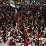 Flamengo fans celebrate at the Maracanã. Credits: Gilvan de Souza/Flamengo