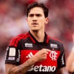 Pedro celebrating a goal for Flamengo. Credit: Reproduction/X/Flamengo