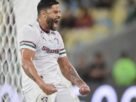 Hulk celebrates Fluminense's goal in the friendly against Bahia. Credit: Reproduction / UOL