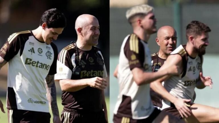 Jardim define time titular do Flamengo para jogo contra Internacional em treino decisivo