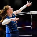 Júlia Bergmann was Brazil's top scorer in the victory over Japan at the VNL (Photo: Volleyball World)