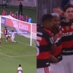 Léo Pereira abre placar para o Flamengo contra o São Paulo de cabeça