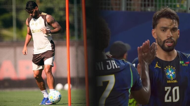 Lucas Paquetá treina com o grupo e pode reforçar Flamengo contra Internacional