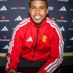 Brazilian Andrey Santos was announced as Manchester United's new signing. Photo credit: Reproduction/@ManUtd via X / Estadão
