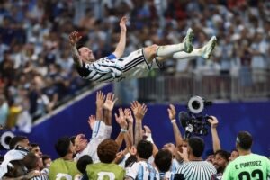 Lionel Messi reclaims the lead in the 2026 World Cup scoring race. Photo: AFP