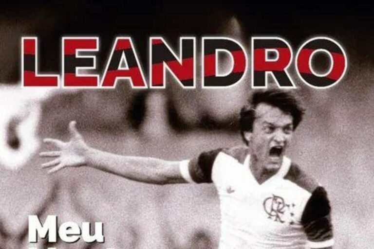 Cover of the biography "Meu manto, primeiro e único," which chronicles Leandro's career at Flamengo. Photo: Reproduction / Flamengo FC