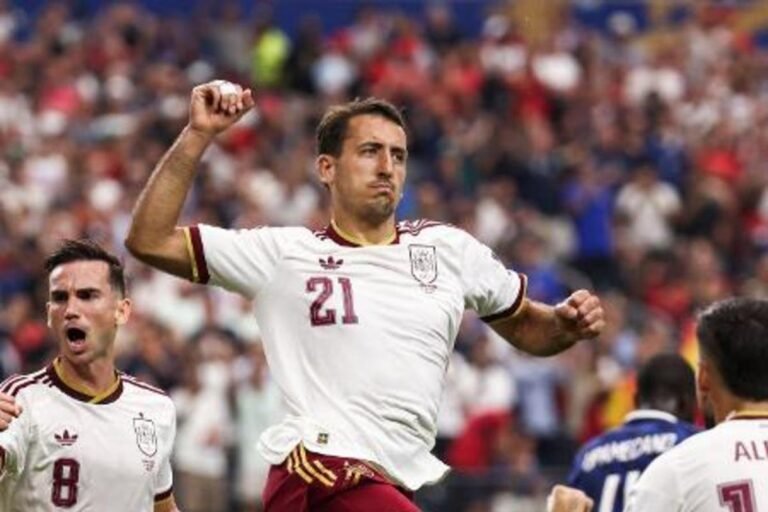 Mikel Oyarzabal, Spain player, celebrates a goal against France during the World Cup semifinal. Credit: FRANCK FIFE / AFP