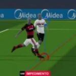 Semi-automated offside disallowed Flamengo's goal. Credit: Reproduction Globo