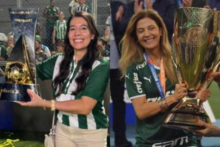 Coritiba and Palmeiras face each other for the first time in Serie A with two women presidents: Marianna Libano (Coritiba) and Leila Pereira (Palmeiras). Credit: Reproduction / Itatiaia