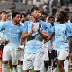 Manchester City won the friendly against K-League All-Stars 3-1. (Credit: GREG BAKER / AFP)