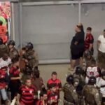 Confusão com torcedores do Flamengo e polícia antes de jogo no Mineirão