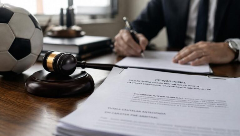 Figueirense takes legal action to secure the right to leave the FFU. Photo: Generated by AI.