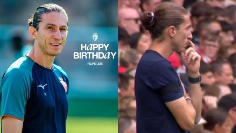 Filipe Luís festeja aniversário com virada do Monaco sobre Liverpool em Anfield