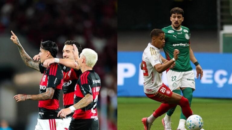 Photos: Gilvan de Souza/Flamengo | Cesar Greco/Palmeiras