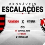 Flamengo x Vitória prováveis escalações do Brasileirão hoje