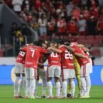 Inter team gathered before a match at Beira-Rio — Photo: Ricardo Duarte/Internacional
