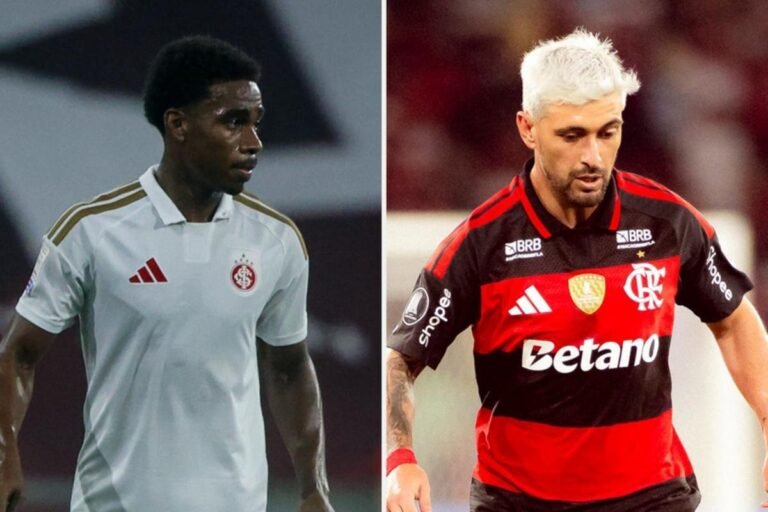 Internacional and Flamengo face off this Wednesday (29th) at 7:30 PM (Brasília time) at the Beira-Rio Stadium in Porto Alegre for the 21st round of the Brazilian Serie A. - Ricardo Duarte/Internacional and Adriano Fontes/Flamengo