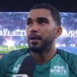 Lucas Arcanjo after the match between Flamengo and Vitória. Credit: Reproduction/Sportv