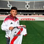 Thiago Almada during his announcement as a new River Plate signing. Photo: Disclosure/ River Plate