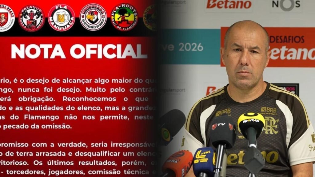 Torcidas organizadas do Flamengo cobram saídas de José Boto e Leonardo Jardim após pressão